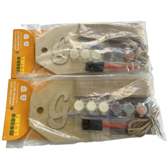 NEW 4 Paint Your Own Hanging Signs Gather Pumpkins Thanksgiving Paint Party Sets - Picture 2 of 5